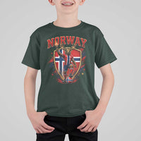 Funny Norway Norwegian Moose T Shirt For Kid Soccer Fan Game Day Gift