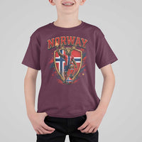 Funny Norway Norwegian Moose T Shirt For Kid Soccer Fan Game Day Gift