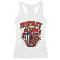 Funny Norway Norwegian Moose Racerback Tank Top Soccer Fan Game Day Gift