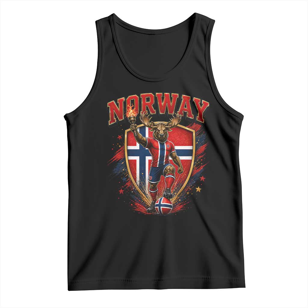 Funny Norway Norwegian Moose Tank Top Soccer Fan Game Day Gift
