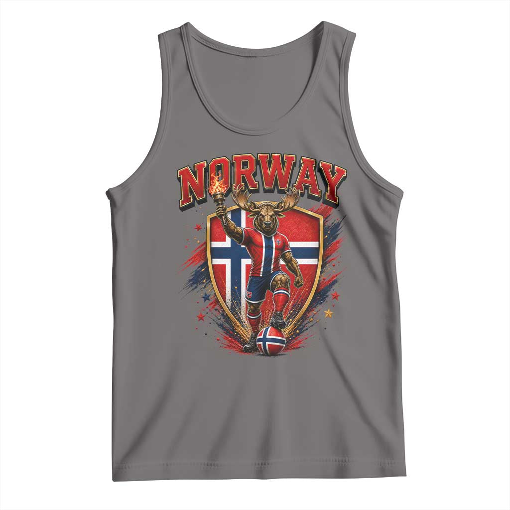 Funny Norway Norwegian Moose Tank Top Soccer Fan Game Day Gift