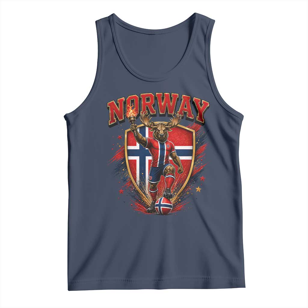 Funny Norway Norwegian Moose Tank Top Soccer Fan Game Day Gift