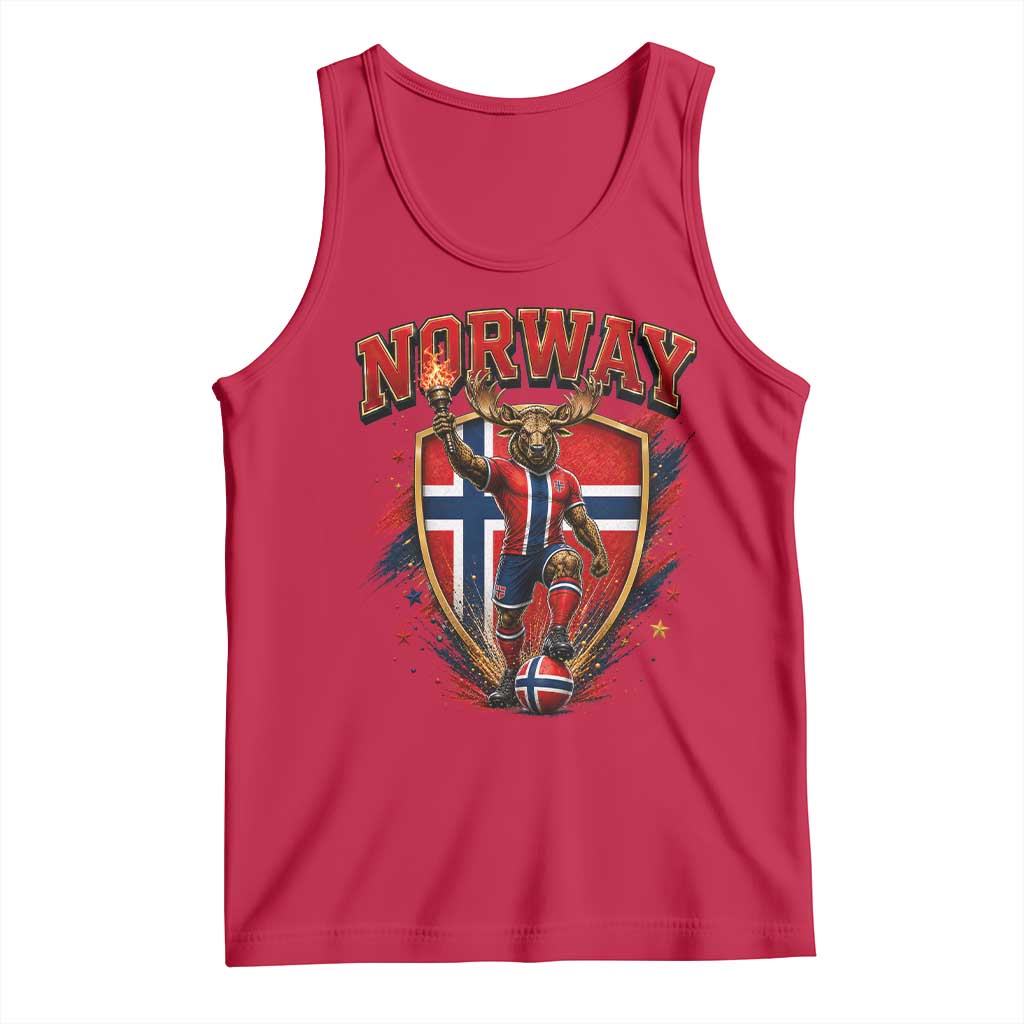 Funny Norway Norwegian Moose Tank Top Soccer Fan Game Day Gift