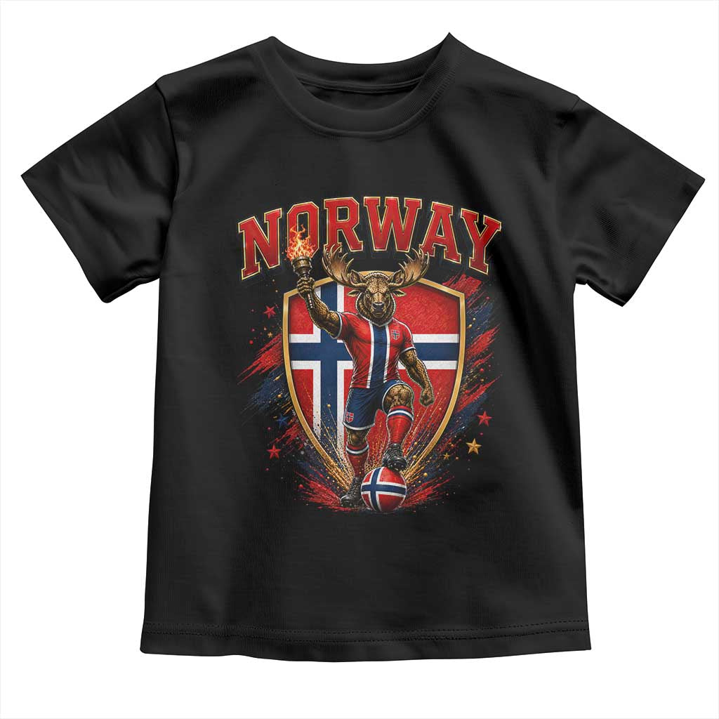 Funny Norway Norwegian Moose Toddler T Shirt Soccer Fan Game Day Gift