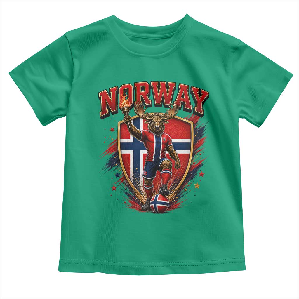 Funny Norway Norwegian Moose Toddler T Shirt Soccer Fan Game Day Gift