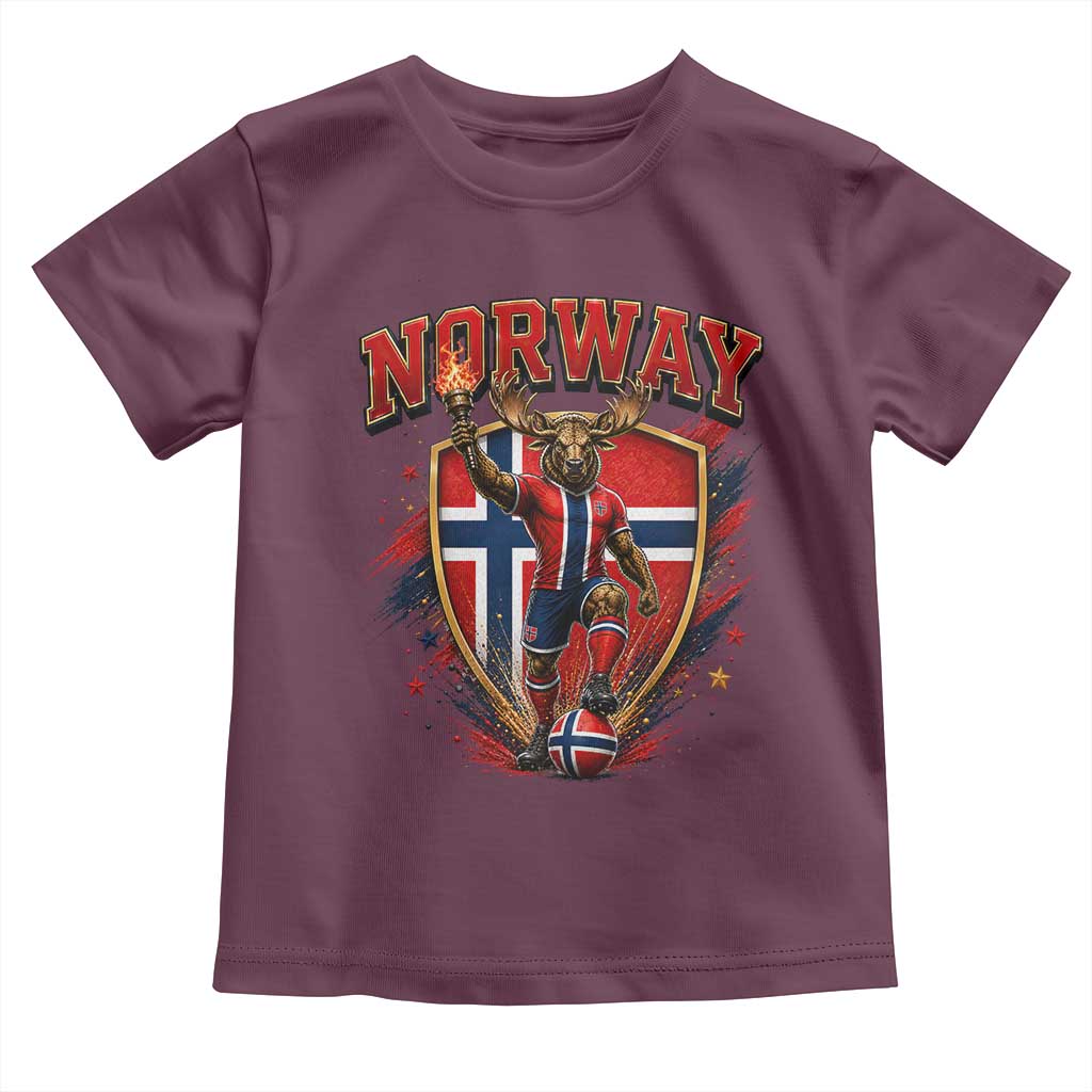 Funny Norway Norwegian Moose Toddler T Shirt Soccer Fan Game Day Gift