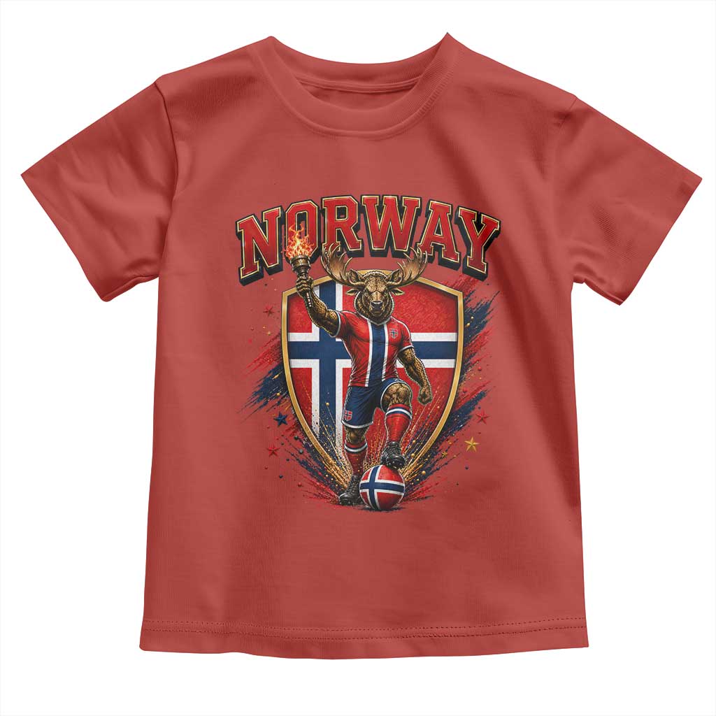 Funny Norway Norwegian Moose Toddler T Shirt Soccer Fan Game Day Gift