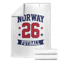 Vintage Norway Fotball Throw Blanket Norwegian Flag Game Day Fan Gift