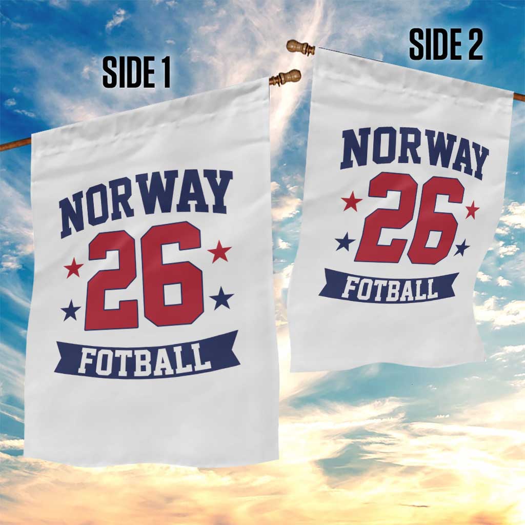 Vintage Norway Fotball Garden Flag Norwegian Flag Game Day Fan Gift