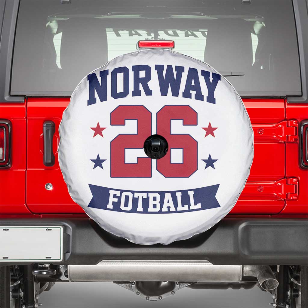 Vintage Norway Fotball Spare Tire Cover Norwegian Flag Game Day Fan Gift