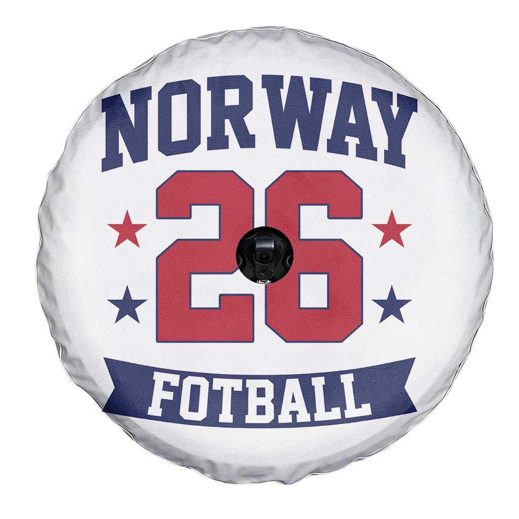 Vintage Norway Fotball Spare Tire Cover Norwegian Flag Game Day Fan Gift