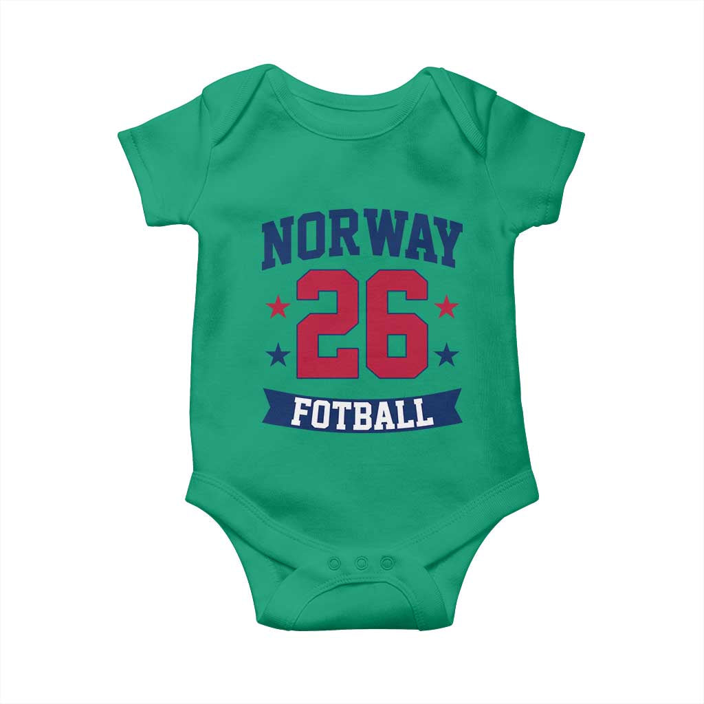 Vintage Norway Fotball Baby Onesie Norwegian Flag Game Day Fan Gift