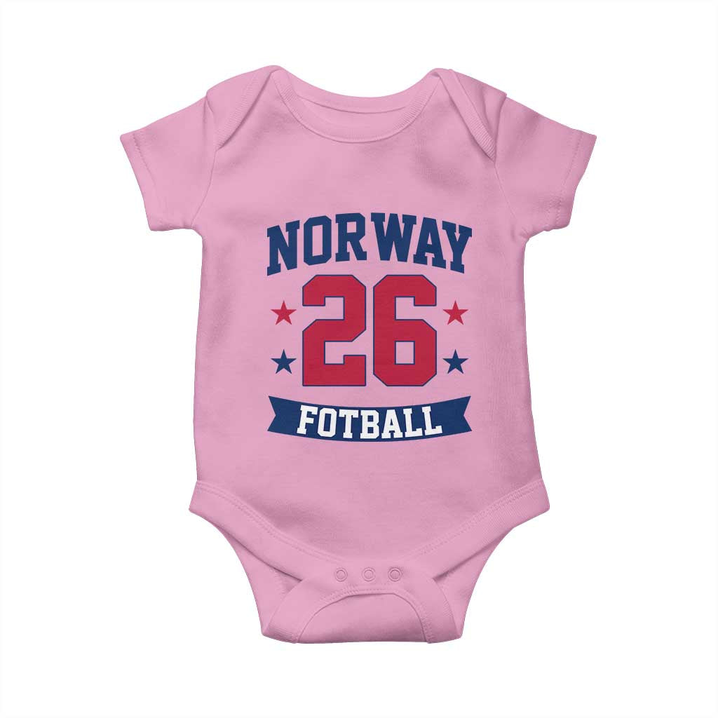 Vintage Norway Fotball Baby Onesie Norwegian Flag Game Day Fan Gift
