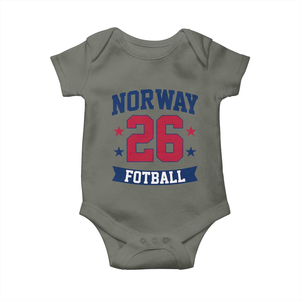 Vintage Norway Fotball Baby Onesie Norwegian Flag Game Day Fan Gift
