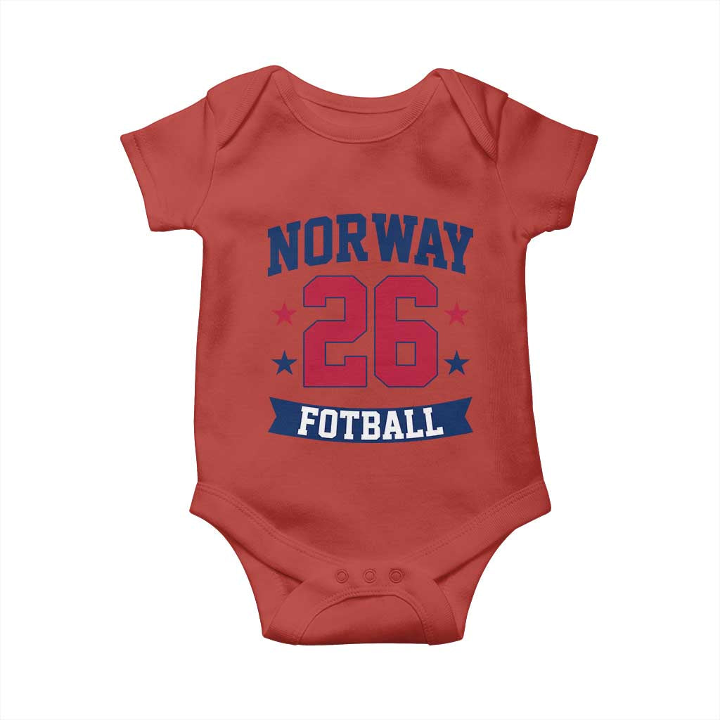Vintage Norway Fotball Baby Onesie Norwegian Flag Game Day Fan Gift