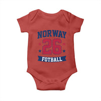 Vintage Norway Fotball Baby Onesie Norwegian Flag Game Day Fan Gift