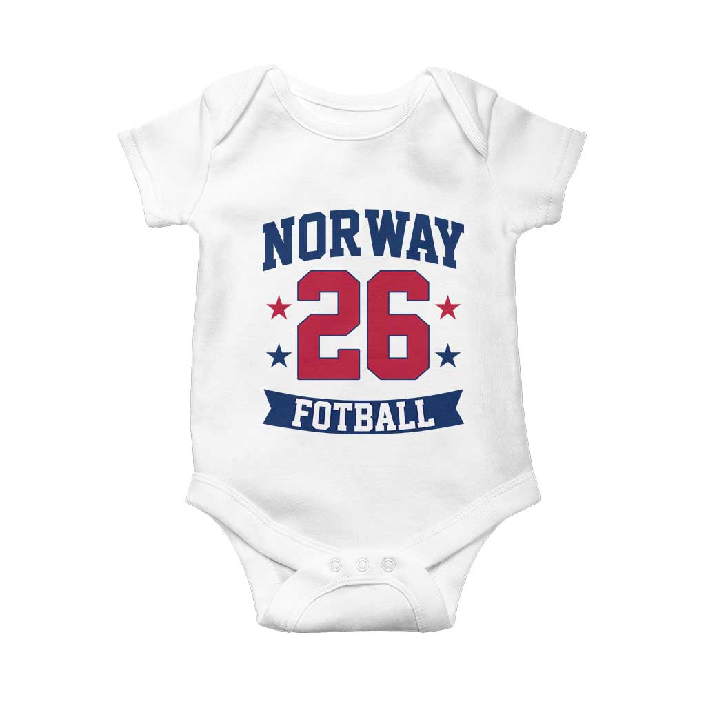 Vintage Norway Fotball Baby Onesie Norwegian Flag Game Day Fan Gift
