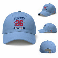 Vintage Norway Fotball Baseball Cap Norwegian Flag Game Day Fan Gift