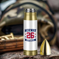 Vintage Norway Fotball Bullet Tumbler Norwegian Flag Game Day Fan Gift