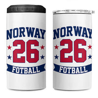 Vintage Norway Fotball 4 in 1 Can Cooler Tumbler Norwegian Flag Game Day Fan Gift