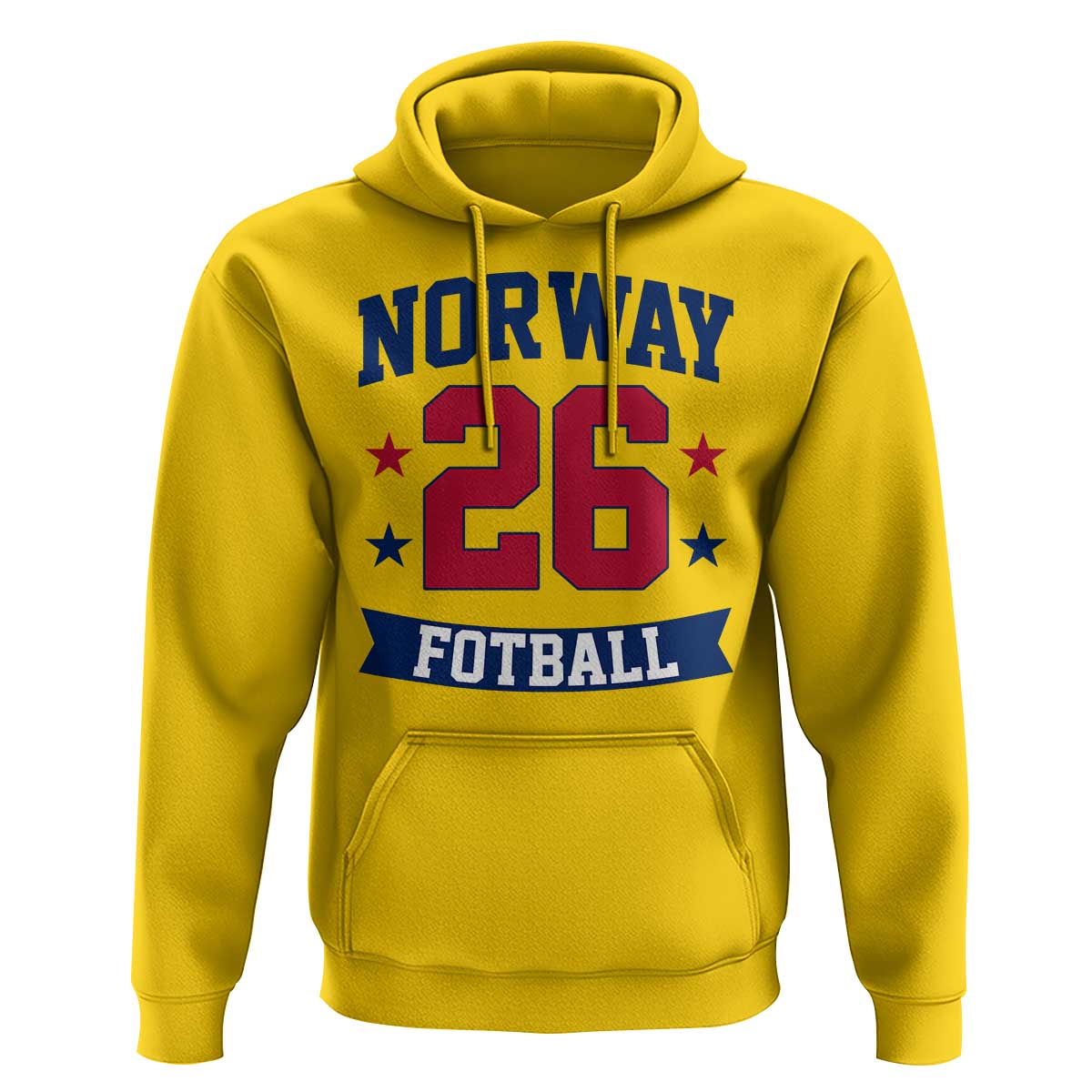 Vintage Norway Fotball Hoodie Norwegian Flag Game Day Fan Gift