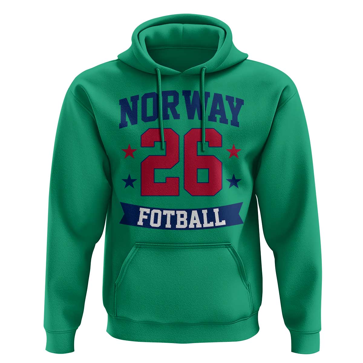 Vintage Norway Fotball Hoodie Norwegian Flag Game Day Fan Gift