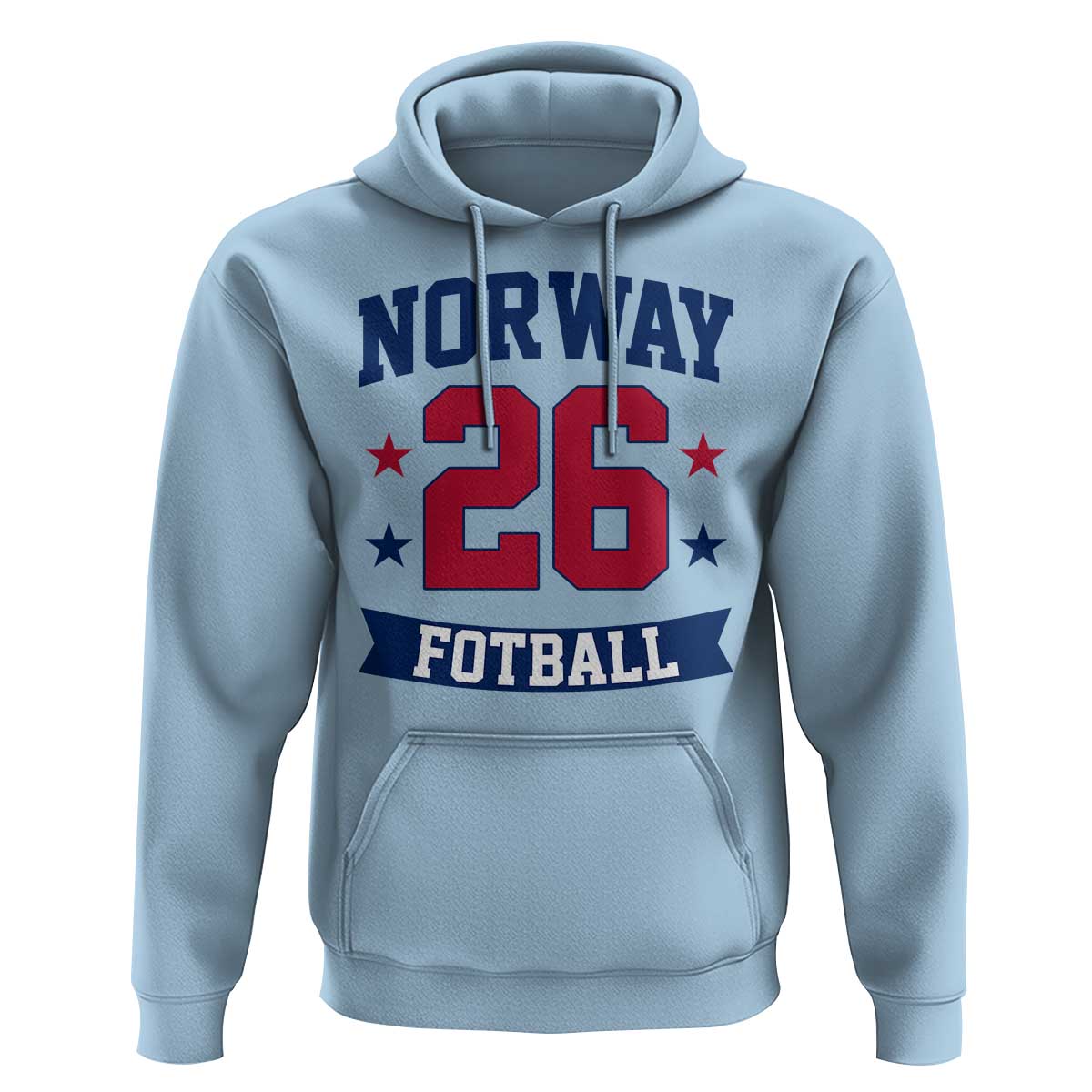 Vintage Norway Fotball Hoodie Norwegian Flag Game Day Fan Gift