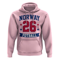 Vintage Norway Fotball Hoodie Norwegian Flag Game Day Fan Gift