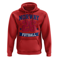 Vintage Norway Fotball Hoodie Norwegian Flag Game Day Fan Gift