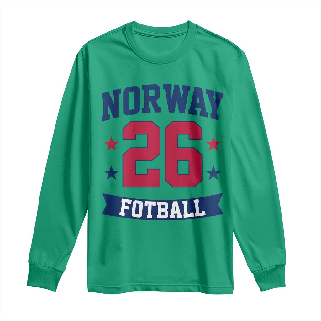 Vintage Norway Fotball Long Sleeve Shirt Norwegian Flag Game Day Fan Gift