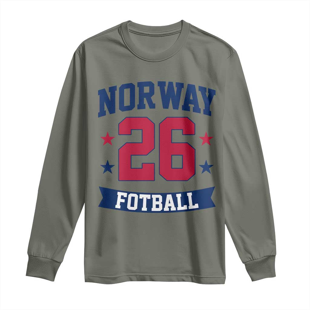 Vintage Norway Fotball Long Sleeve Shirt Norwegian Flag Game Day Fan Gift