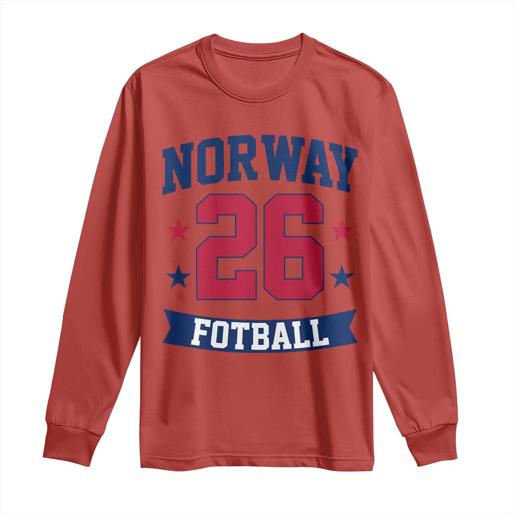 Vintage Norway Fotball Long Sleeve Shirt Norwegian Flag Game Day Fan Gift