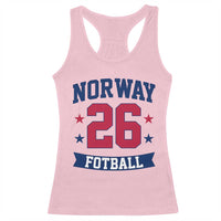 Vintage Norway Fotball Racerback Tank Top Norwegian Flag Game Day Fan Gift
