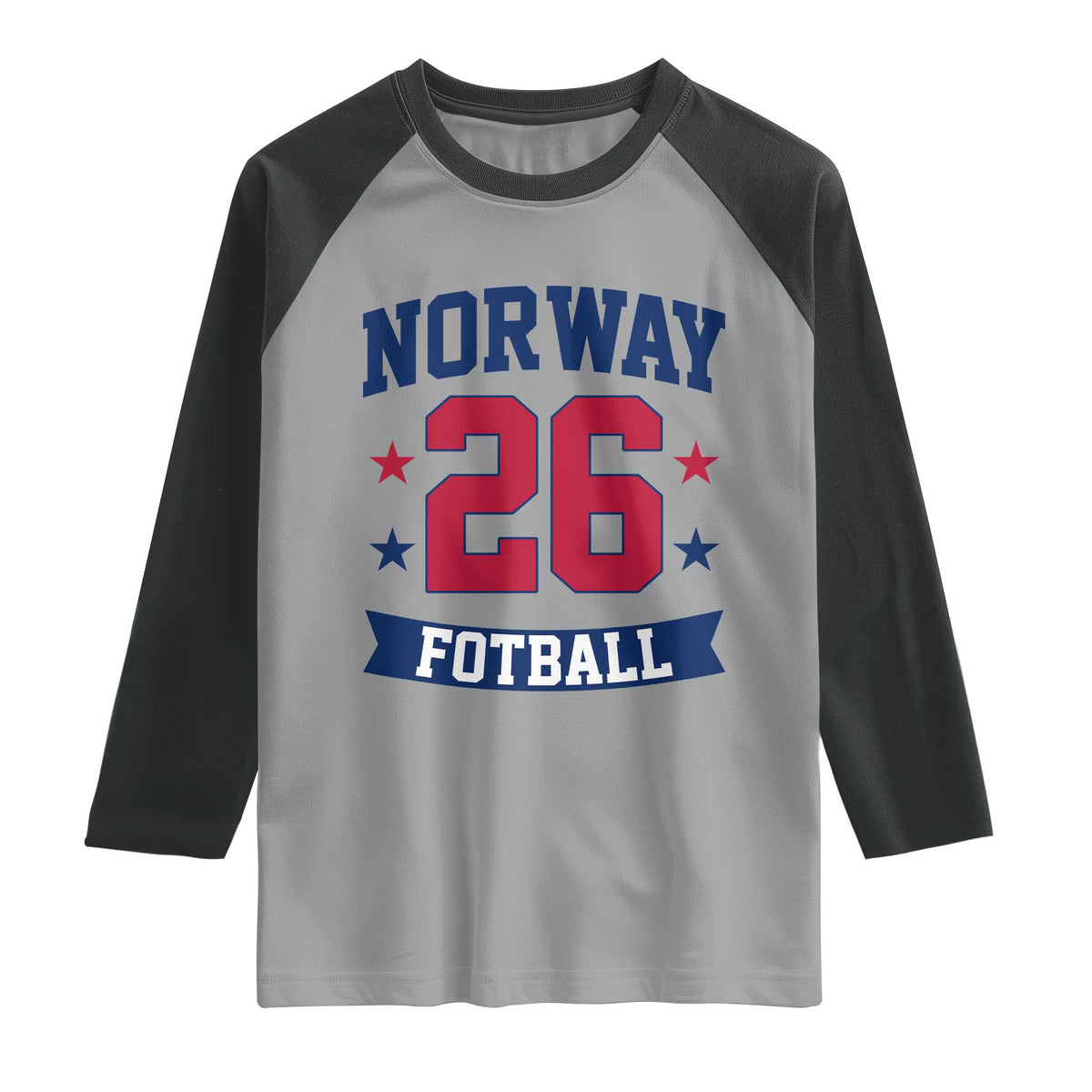 Vintage Norway Fotball Raglan Shirt Norwegian Flag Game Day Fan Gift