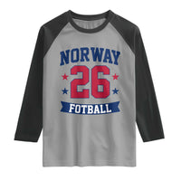 Vintage Norway Fotball Raglan Shirt Norwegian Flag Game Day Fan Gift