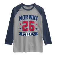 Vintage Norway Fotball Raglan Shirt Norwegian Flag Game Day Fan Gift