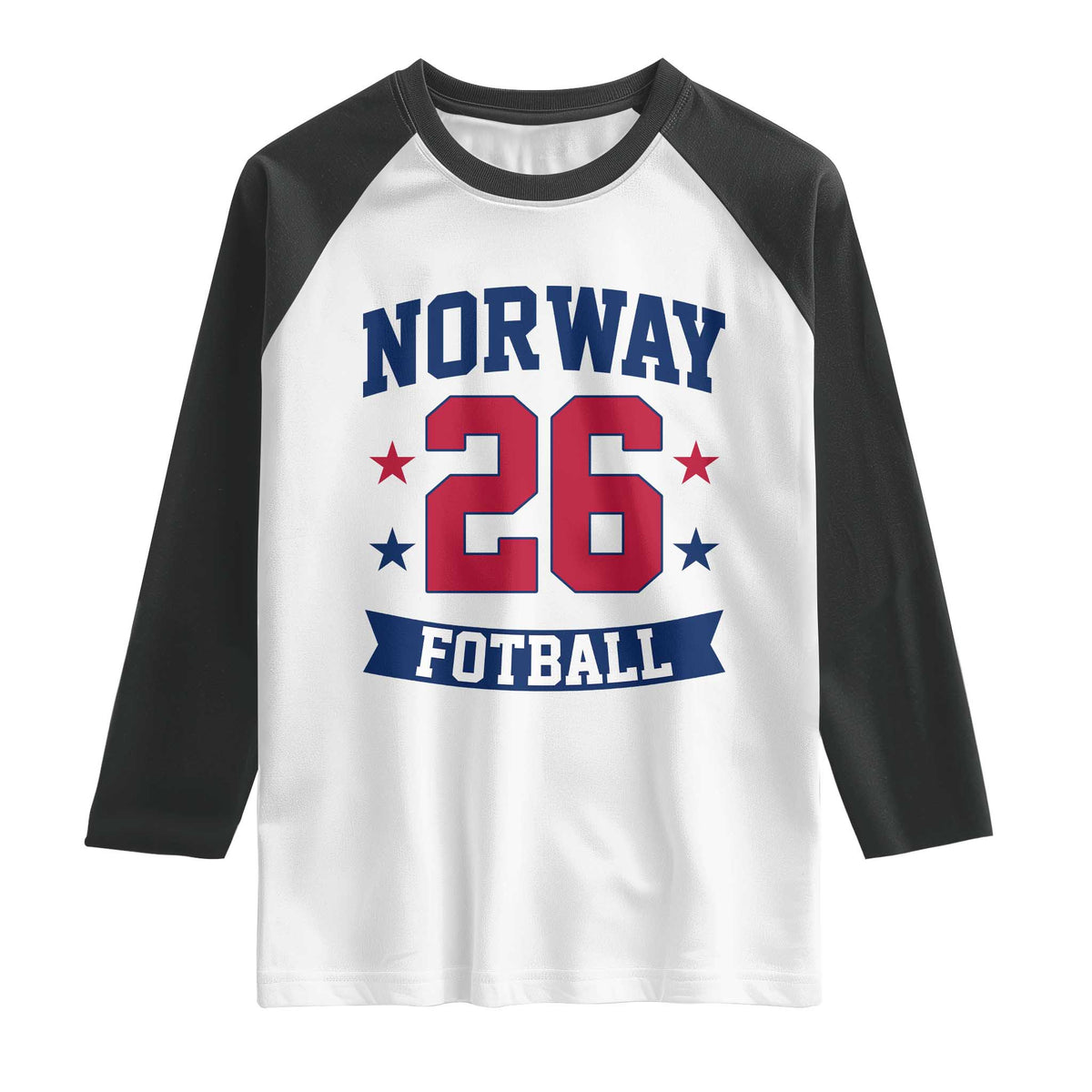 Vintage Norway Fotball Raglan Shirt Norwegian Flag Game Day Fan Gift