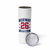 Vintage Norway Fotball Skinny Tumbler Norwegian Flag Game Day Fan Gift