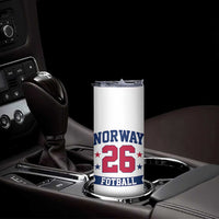 Vintage Norway Fotball Skinny Tumbler Norwegian Flag Game Day Fan Gift
