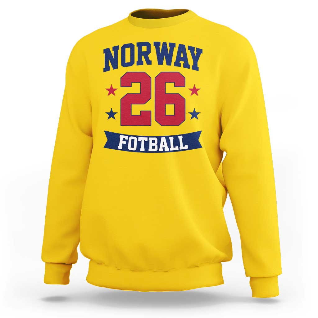 Vintage Norway Fotball Sweatshirt Norwegian Flag Game Day Fan Gift