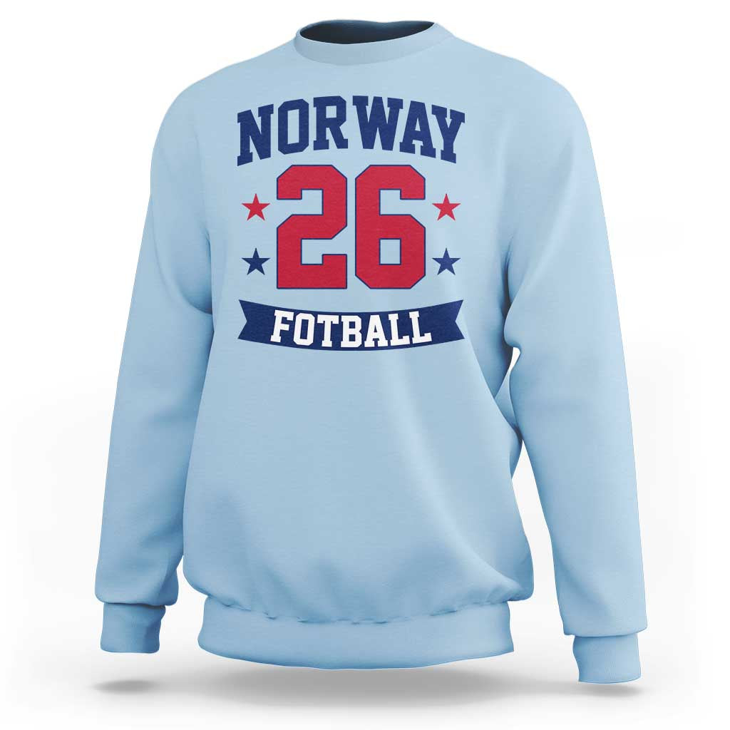 Vintage Norway Fotball Sweatshirt Norwegian Flag Game Day Fan Gift