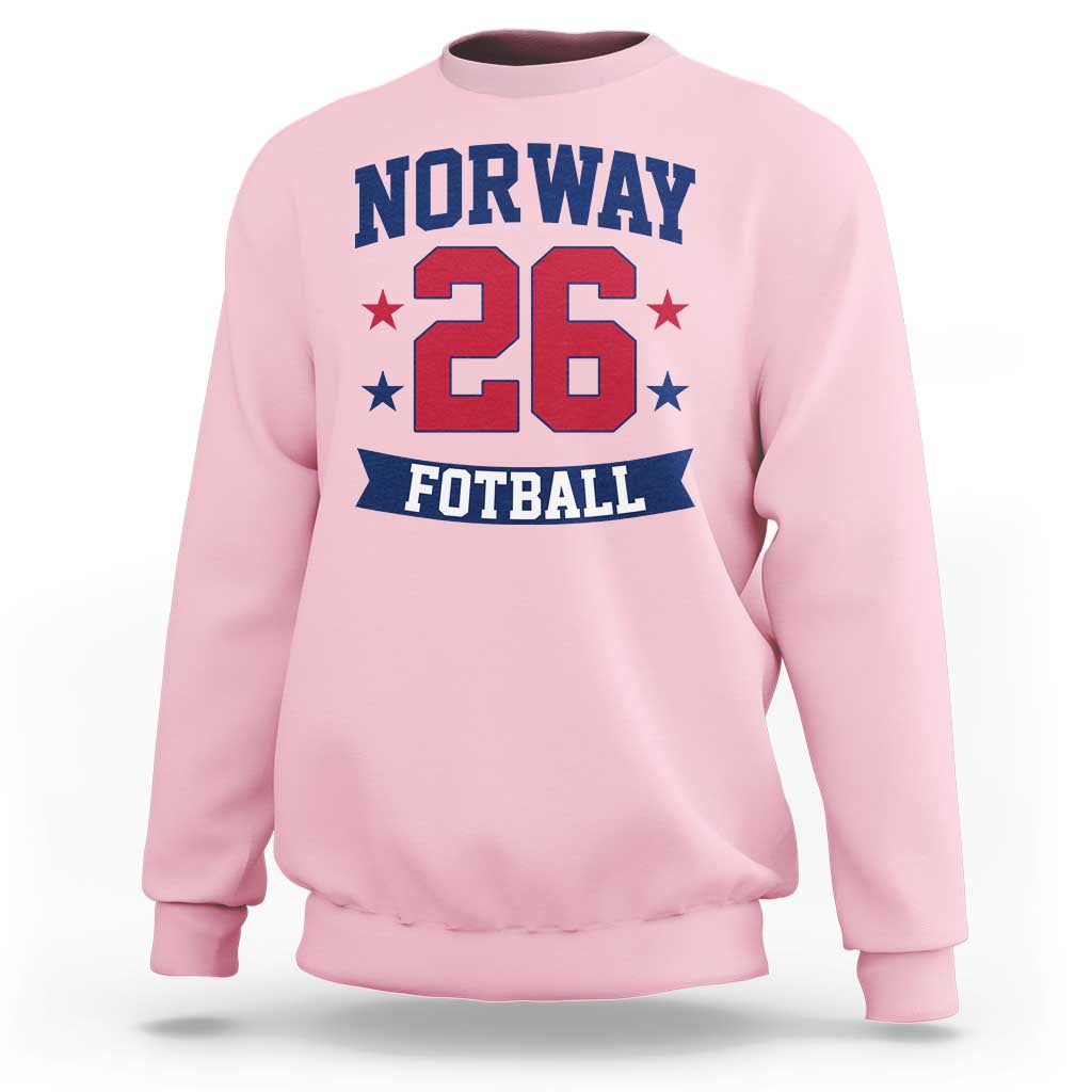 Vintage Norway Fotball Sweatshirt Norwegian Flag Game Day Fan Gift