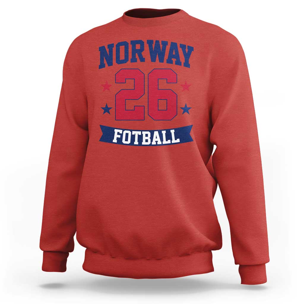 Vintage Norway Fotball Sweatshirt Norwegian Flag Game Day Fan Gift
