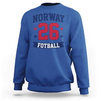 Vintage Norway Fotball Sweatshirt Norwegian Flag Game Day Fan Gift