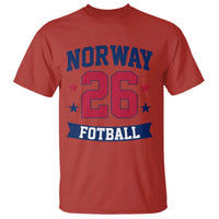 Vintage Norway Fotball T Shirt Norwegian Flag Game Day Fan Gift