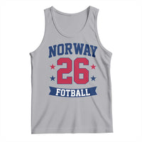 Vintage Norway Fotball Tank Top Norwegian Flag Game Day Fan Gift