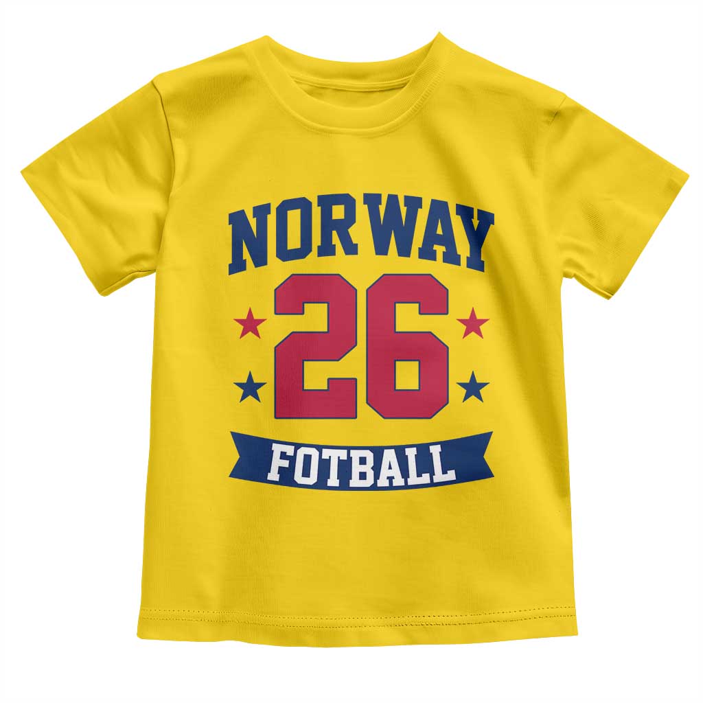 Vintage Norway Fotball Toddler T Shirt Norwegian Flag Game Day Fan Gift