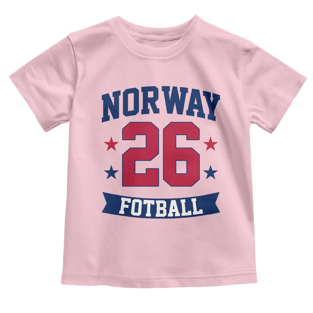 Vintage Norway Fotball Toddler T Shirt Norwegian Flag Game Day Fan Gift