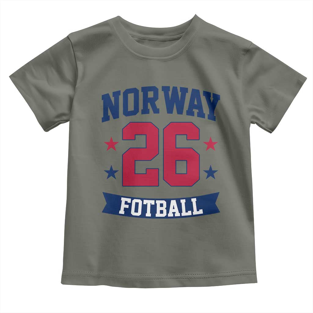 Vintage Norway Fotball Toddler T Shirt Norwegian Flag Game Day Fan Gift
