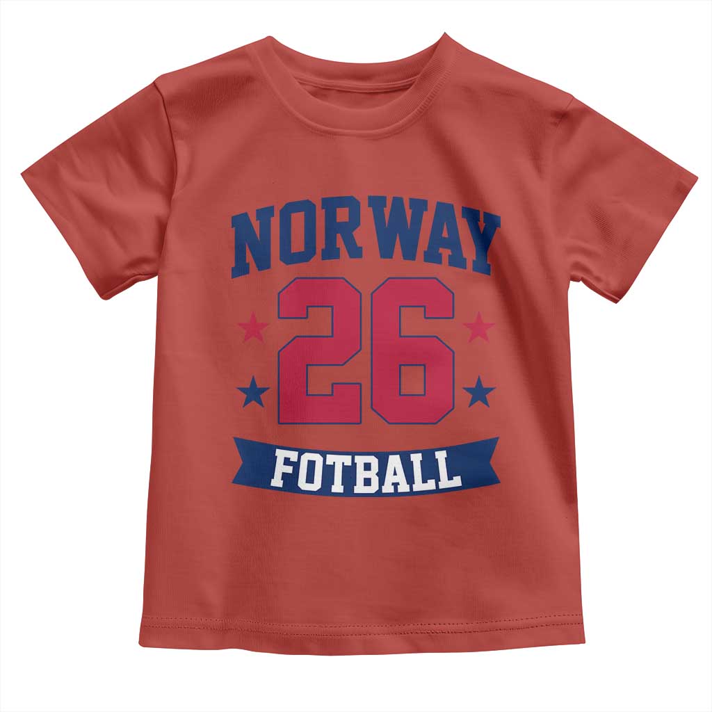 Vintage Norway Fotball Toddler T Shirt Norwegian Flag Game Day Fan Gift